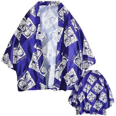 

Toponeto Fashion Lovers Individuality Print Top Blouse Kimono Hot Spring Clothing