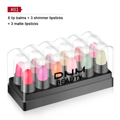 

12Pcs Mini Lipstick Set Waterproof Non-Stick Cup Jelly Change Color Lipstick Matte Lipstick Lip Balm Kit Easy to Wear