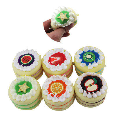 

YIWULA6Pcs Soft Colourful Ice Cream Fruit Cake Scented Slow Rising Toys