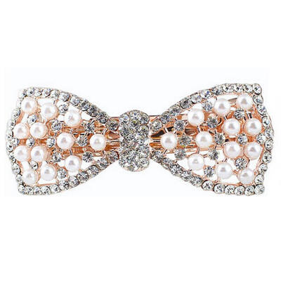 

Fashion Women Rhinestone Bowknot Barrette Hairpin Hair Clip Accessory Headwear
