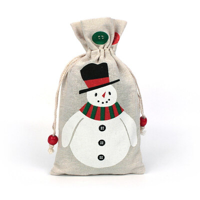 

FUNNYBUNNY Christmas Canvas Holiday Gift Drawstring Bag Random Assortment for Christmas Party Favors Treats SantaSackStickingBag