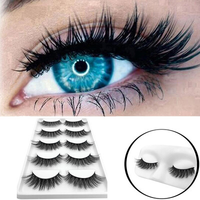 

〖Follure〗5Pair Luxury 3D False Lashes Fluffy Strip Eyelashes Long Natural Party