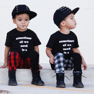 

Casual Toddler Kids Boys Plaid Zipper Bottom Pants Panty Harem Pants Trousers