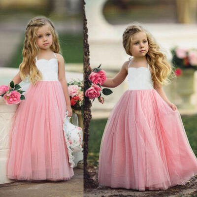 

Flower Girls Princess Dress Wedding Birthday Party Prom Gown Pageant Dresses UK