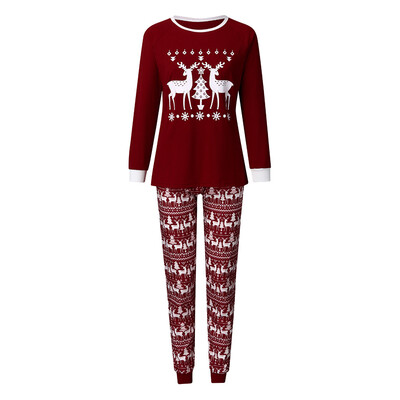 

Tailored Mom Deer Tops Blouse Pants Family Pajamas Sleepwear Christmas Outfits Set