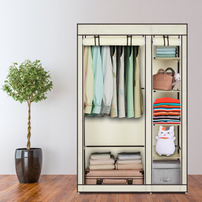 

Easy to Assemble 67" Portable Clothes Closet Wardrobe with Non-woven Fabric Cover Beige