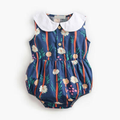 

Newborn Baby Girl Clothes Sleeveless Floral Romper Jumpsuit Bodysuit Outfits Set
