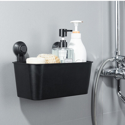 

Toponeto suction cup square shelf bathroom creative free punching kitchen storage rack