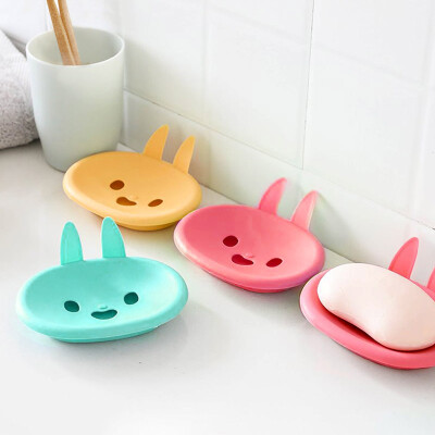 

Shunmei soap box double drain drain hole fragrant soap rack support cute bunny SM-2286