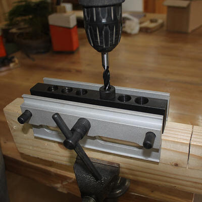 

Greensen Self Centering Dowel Wood Jointing Drilling Doweling Drill Hole Jig Tool 6 Holes