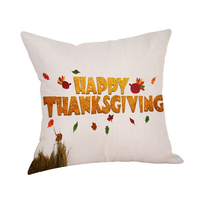 

Tailored Happy Fall Thanksgiving Day Linen Turkey Pillow Case Cushion Cover Home Decor