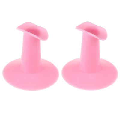 

2pcs Finger Stands Rest Holder Support Plastic Manicure Nail Art Tools Pink