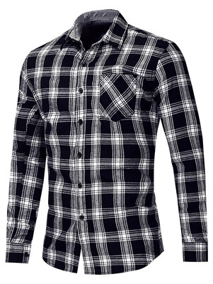 

Button Up Checked Long Sleeve Shirt