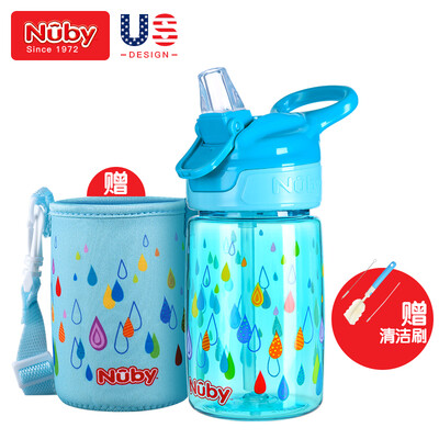 

Nuby Baby Sippy Cup Learning Cup Childrens Sports Cup with Portable Drop-proof Training Cup 360ml Tritan Water Blue American Brand