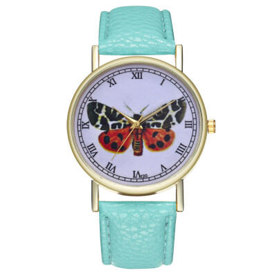 

Minimalist Hot Selling Luxury Fashion Women Watch Butterfly Style PU Leather Band Analog Quartz Wrist Watch &Whloesale &Ff