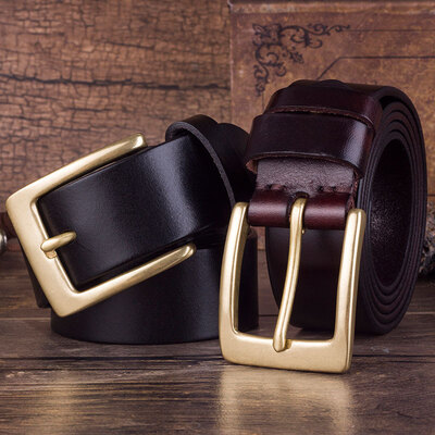 

Mens leather belt strip quality scratch-resistant bottom belt without oil edge new automatic belt leather spray