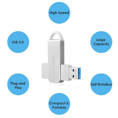 

OSCOO OSC-002U USB 30 Flash Disk 16GB 32GB 64GB 128GB USB Flash Drive High Speed Pen Drive Memory Stick Pen External Storage Rota