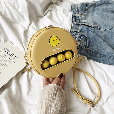 

Net red ins small bag cartoon transparent small round bag new 2019 cute chain womens bag one-shoulder bag one-shoulder bag o