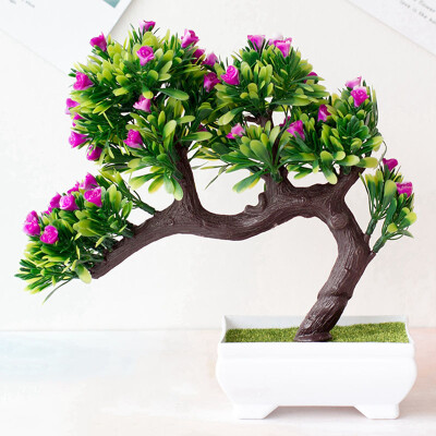 

Fake Artificial Green Plant Bonsai Potted Simulation Flowers Tree HomeOffice