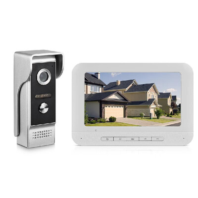

7inch TFT-LCD Color Screen Video Door Phone Doorbell Intercom Kit 1 Indoor Monitor 1 Outdoor Camera Support Night Vision Waterproo