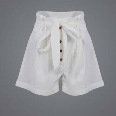

US Fashion Womens High Waist Tie Belt Casual Beach Trousers Hot Shorts Pants