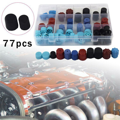 

Tailored 77P Universal AC R134a R12 High Low Side Valve Core Service Port Dust Cap Set