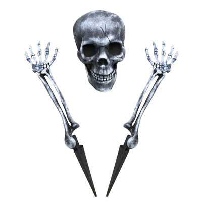 

Halloween Horrible Artificial Skull Skeleton Arm Hands Haunted House Floor Decor
