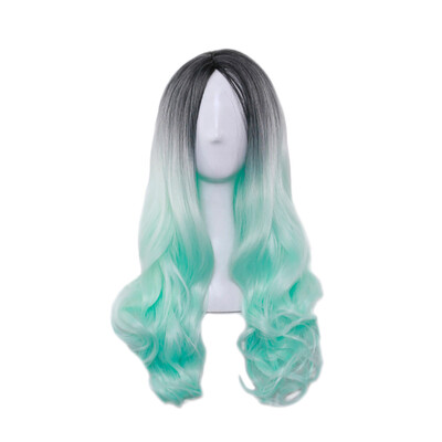 

〖Follure〗Sexy Women Cosplay Wavy Curly Synthetic Wig Fashion Gradient Long Party Wigs
