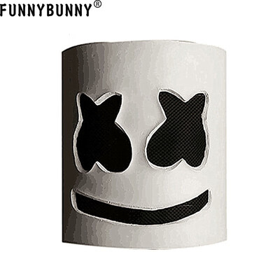 

FUNNYBUNNY DJ Mask Music Festival Helmets Latex Full Head Masks Halloween Party Props Costume Masks White Masquerade Masks