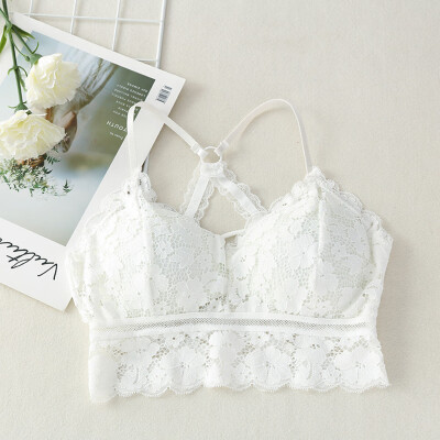 

〖Follure〗Female Vest With Chest Cushion Bras Camisole Sexy Lace Comfortable Underwear