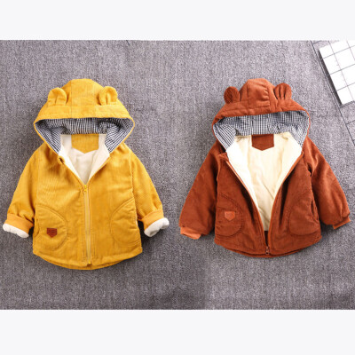 

Focusnorm 0-4 Years Toddler Baby Boy Girl Autumn Winter Coats Animal Hooded Padded Clothes Winter Coats