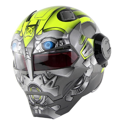 

Personality motorcycle helmet soman515 iron man full face helmet retro style Transformers face helmet