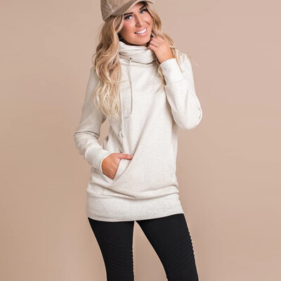 

Tailored Women Hooded Long Sleeve Pullovers Sweatshirts Casual Tops With Pocket