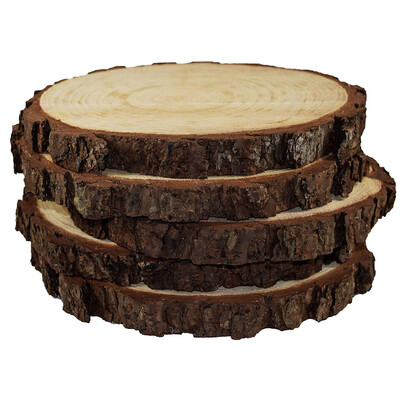 

Gobestart 5 Pack Round Rustic Woods Slices Great For Weddings Centerpieces Crafts