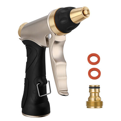 

Garden Hose Spray Nozzle Car Wash Fire Hose Metal Watering Nozzle High Pressure Hand Sprayer Dogs Pets Car Washing
