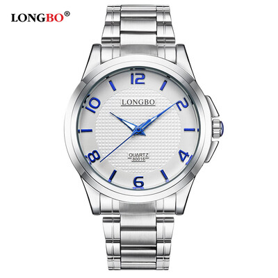 

Simple casual couple watch waterproof quartz watch steel belt mens watch 80016