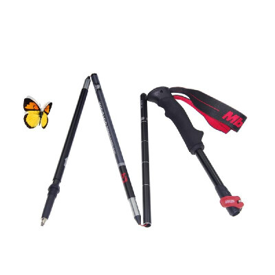 

15-51in Trekking Poles Three Sections Aluminium Retractable Walking Stick Ultralight Inner Lock System Hiking Climbing