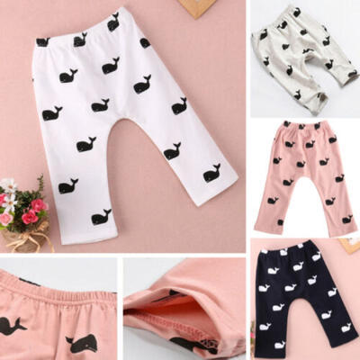 

Plus Size Infant Baby Girl Boy Cute Whale Printed Cotton Soft Long Pants Legging