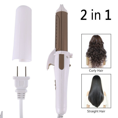 

2 IN 1 Professional Hair Straightener Flat Iron Curling Irons Curlers Outils De Coiffure Pro Nano Titanium Plate