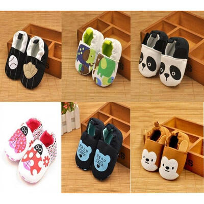 

Newborn Infant Boys Girls Soft Sole Cotton Crib Shoes Anti-slip Prewalker 0-12M