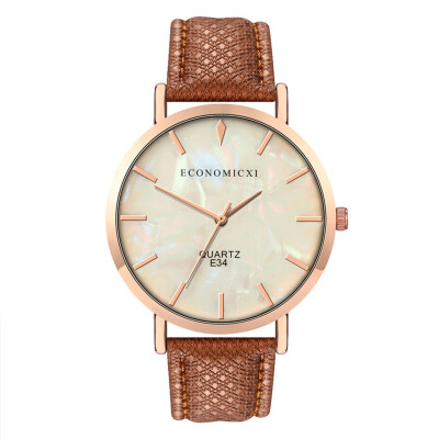 

RM Fashion Simple Belt Watch Without Digital Round Shell Dial Female Quartz Watch