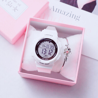 

INS Wind Electronic Watch Female Students Simple Sports Leisure Uzzang Watch Korean Edition Girls Candy Color