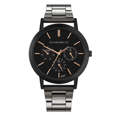 

Gobestart Men Fashion Stainless Steel Analog Date Sport Quartz Wrist Watch