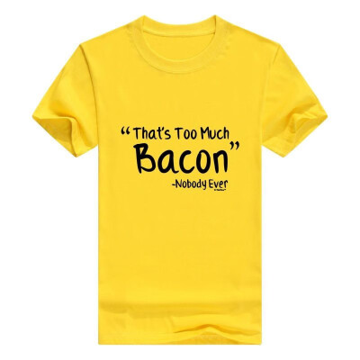 

Funny Bacon Thats Too Much Bacon Said Nobody Ever Youth T-Shirt