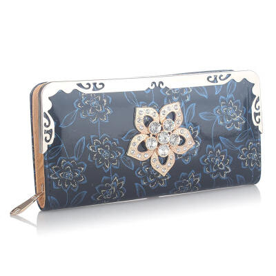 

Diamonds Flowers Ladies Wallet Fashion Clutch Phone Bag Multi-card Position Women Wallet Luxury Card Holder Coin Purse