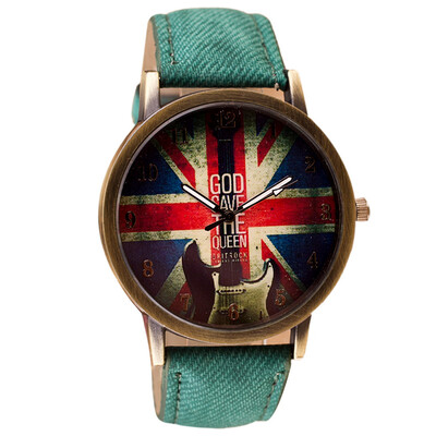 

〖Follure〗Pattern Leather Band Analog Quartz Vogue Wrist Watches BK