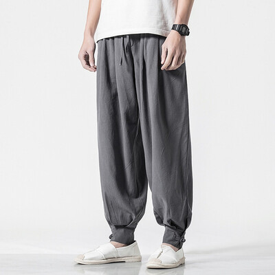 

Tailored Mens Summer New Style Harrens Baggy Wide-Legged Pants Fashion Comfortable Pant