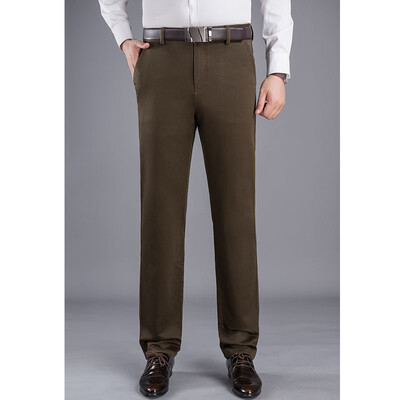 

WENGUANGUO autumn&winter thick section cotton casual pants men straight high waist loose pants 7963