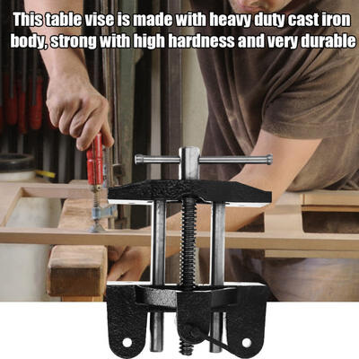

Greensen Universal Cast Iron Table Vise Manually Woodworking Carpenters Manual Clamp-On Vice