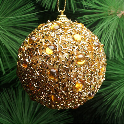 

Tailored Christmas Rhinestone Glitter Baubles Ball Xmas Tree Ornament Decoration 8CM